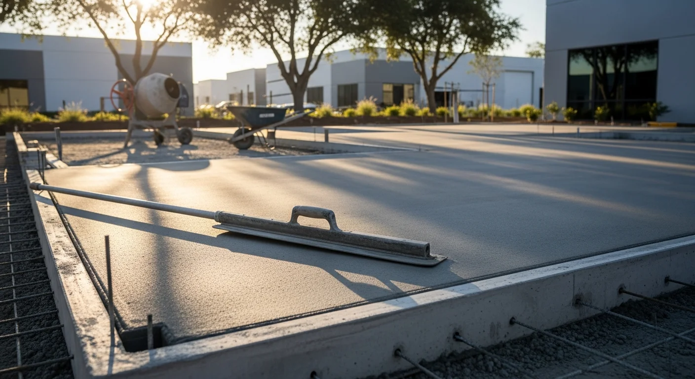 Finished concrete driveway with clean edges at San Diego residential property